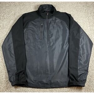 Zero Restriction Tour Series 1/4 Zip Windbreaker Black Gray Men's Large Golf